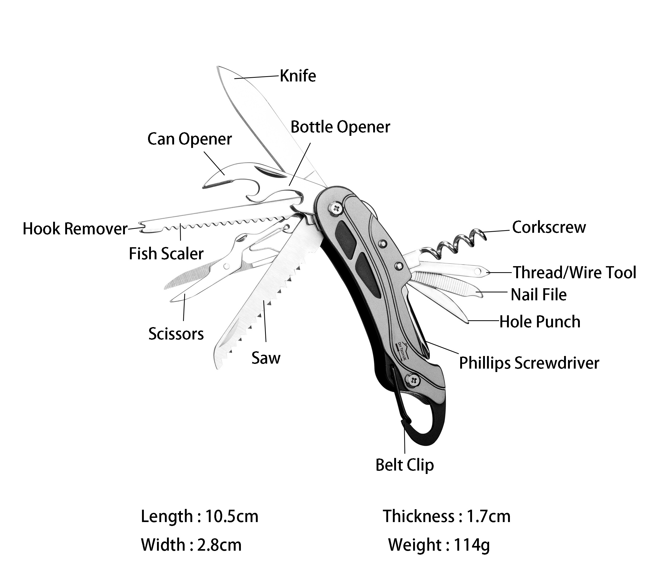 High Quality 13 in 1 Multifunction Climber survival multitool Pocket Knife camping Multi tool Knife