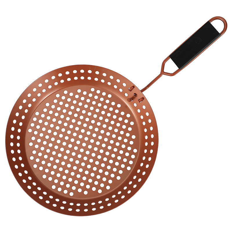 Grill Basket for Vegetables & Meat Large Grill Wok/Pan for the Whole Family Heavy Duty Veggie Grilling Bask