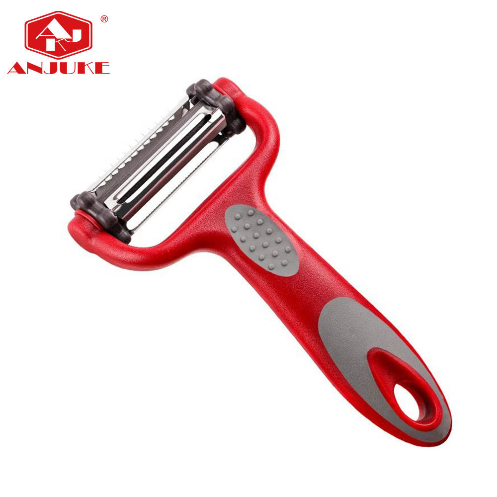 ANJUKE Hot Sell 3 In 1 Rotary Multi-Functional Vegetable Fruit Peeler Stainless Steel Potato Peeler For Kitchen