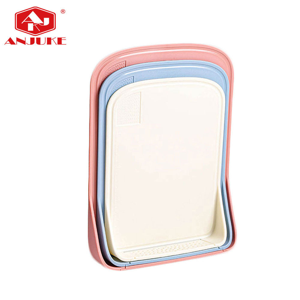 ANJUKE Set of 3 Upstanding Multifunctional Plastic Chopping Board Kitchen Cooking Plastic Cutting Board From Yangjiang