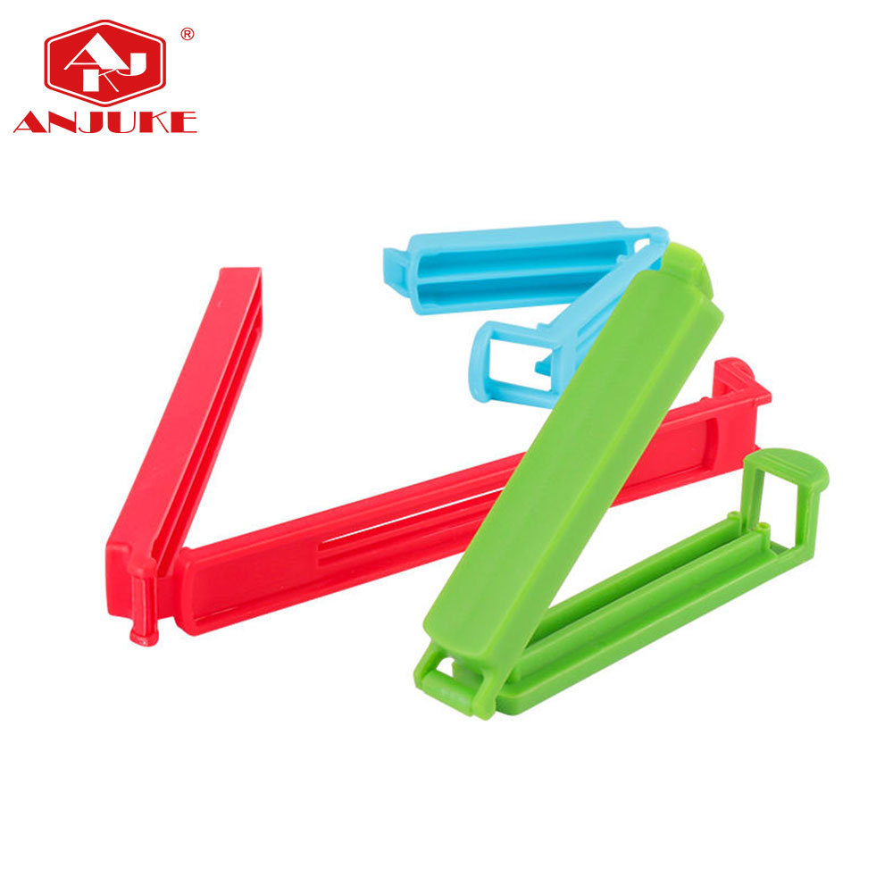 ANJUKE 9Pcs Set Family Tool Plastic Bag Sealing Clips Colorful Food Snack Clip Bag Clip For Food