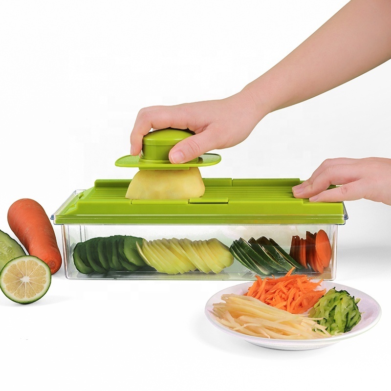 ANJUKE 6 In 1 Hand Operated Vegetable Mandoline Slicer Veggie Chopper Food Chopper Onion Cutter Vegetable  Chopper