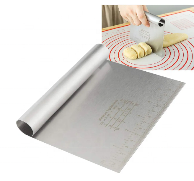 Stainless Steel Dough Scraper Cutter/Pro Pastry Pizza Cutter Chopper