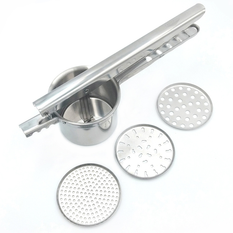 Manual Masher for Potatoes, Fruits, Vegetables Stainless Steel Potato Ricer