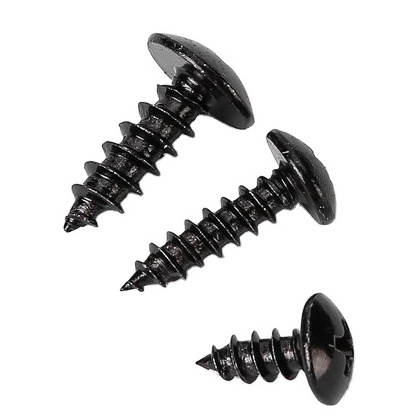 Black zinc plus hard black cross large flat head self-tapping screw mushroom head round head umbrella wood screw M3M4M5