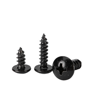 Black zinc plus hard black cross large flat head self-tapping screw mushroom head round head umbrella wood screw M3M4M5