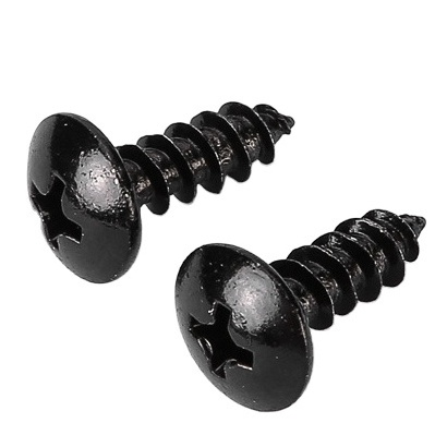 Black zinc plus hard black cross large flat head self-tapping screw mushroom head round head umbrella wood screw M3M4M5