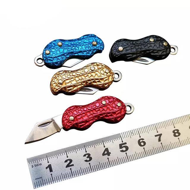 Mini Knife Pocket knives EDC tool Peanut Hand tool Factory price Stainless Steel Folding Knife