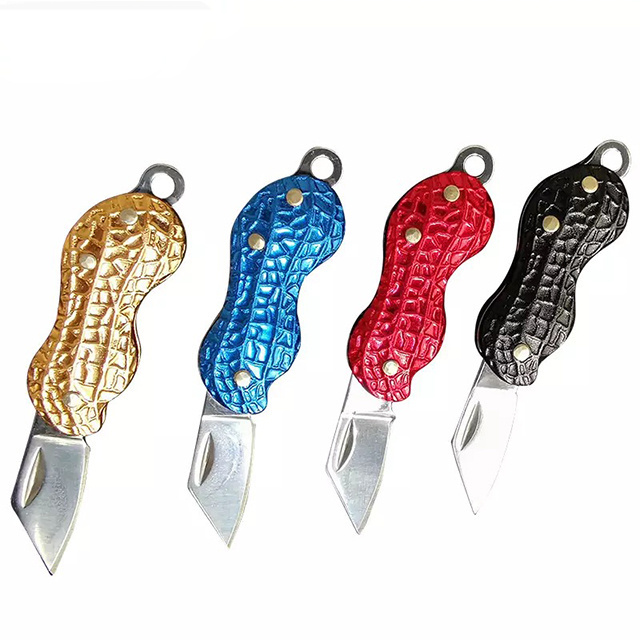 Mini Knife Pocket knives EDC tool Peanut Hand tool Factory price Stainless Steel Folding Knife