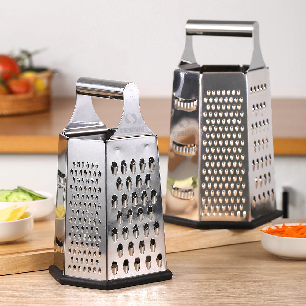 Stainless Steel 6 Sided Multifunctional Cheese Potato Vegetable Box Grater