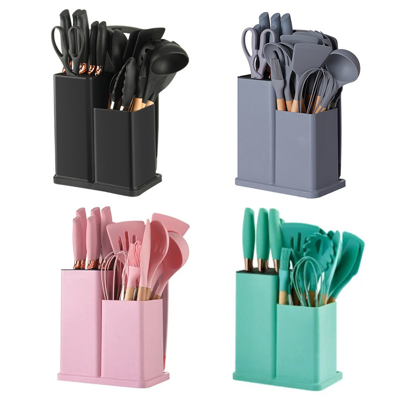 Hot Selling Kitchen Tools Kitchen Utensils Silicone 19pcs Utensils Kitchen Set Cooking