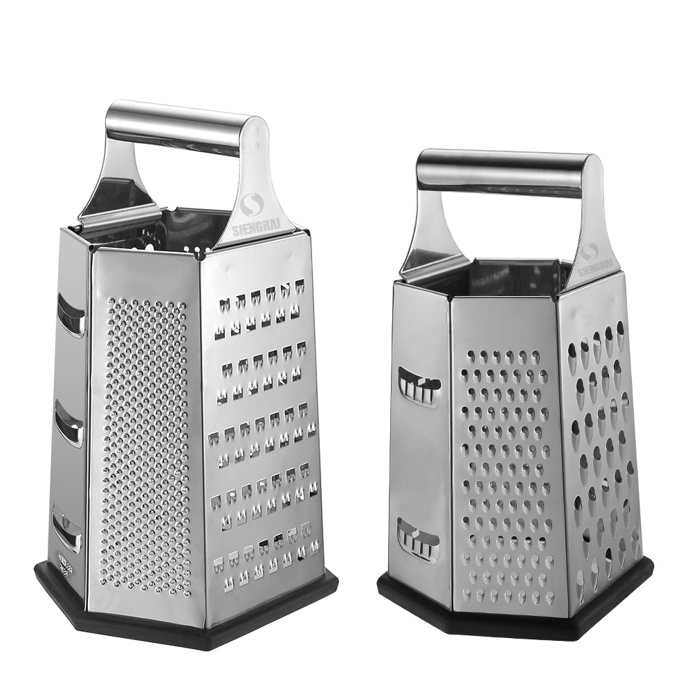 Stainless Steel 6 Sided Multifunctional Cheese Potato Vegetable Box Grater