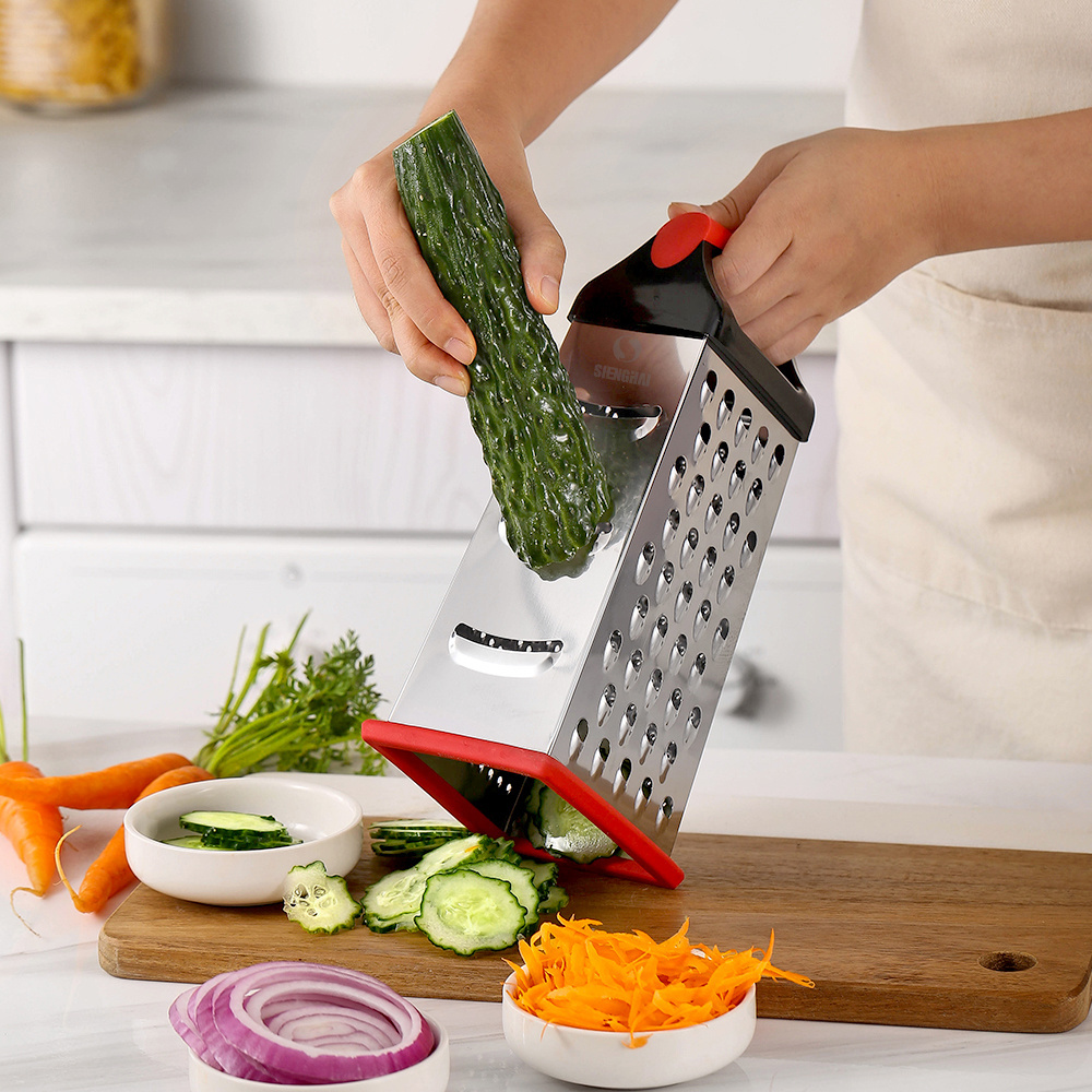 Professional 4 Sides Box Grater Stainless Steel Food Shredder