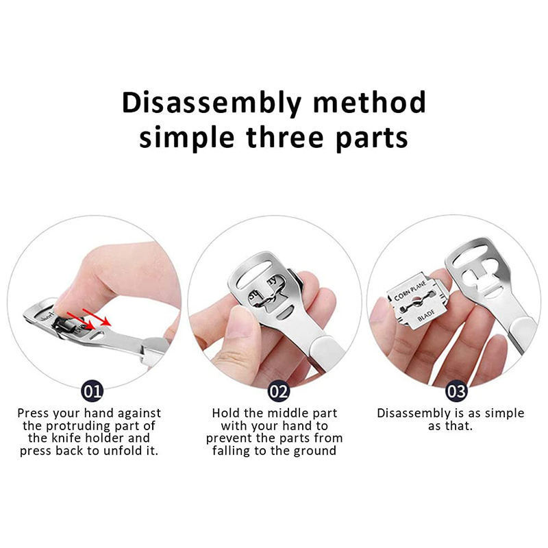 Detachable Stainless Steel Pedicure Planer Blade for Foot Care Dead Skin Remove