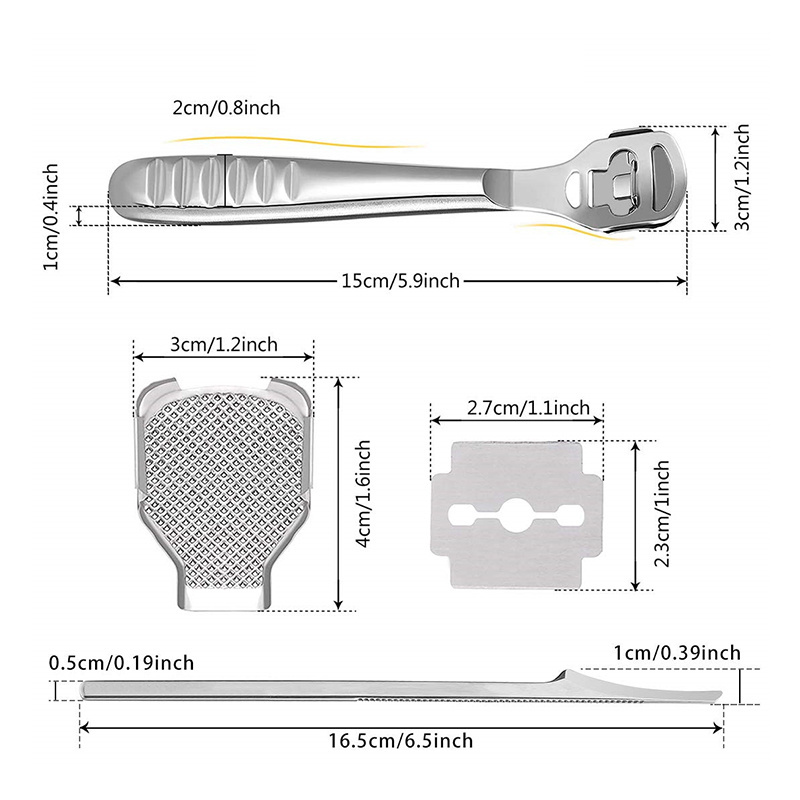 Foot scrubber care pedicure callus remover pedicure professional foot scraper foot file set