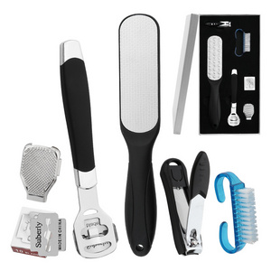 6pcs personalized foot files Callus Remover foot Rasp Brush Rasp Toenail Clipper foot file pedicure set kit