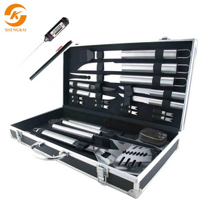 BBQ Grilling Accessories Grill Tools Set Kitchen Utensils Stainless Steel Grilling Kit, Barbecue Utensil,stainless Steel 20PCS