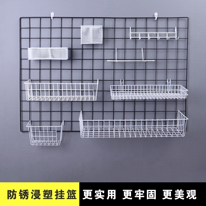 Manufacturers direct mesh hanging basket tray shelf storage basket different sizes multi-function storage basket