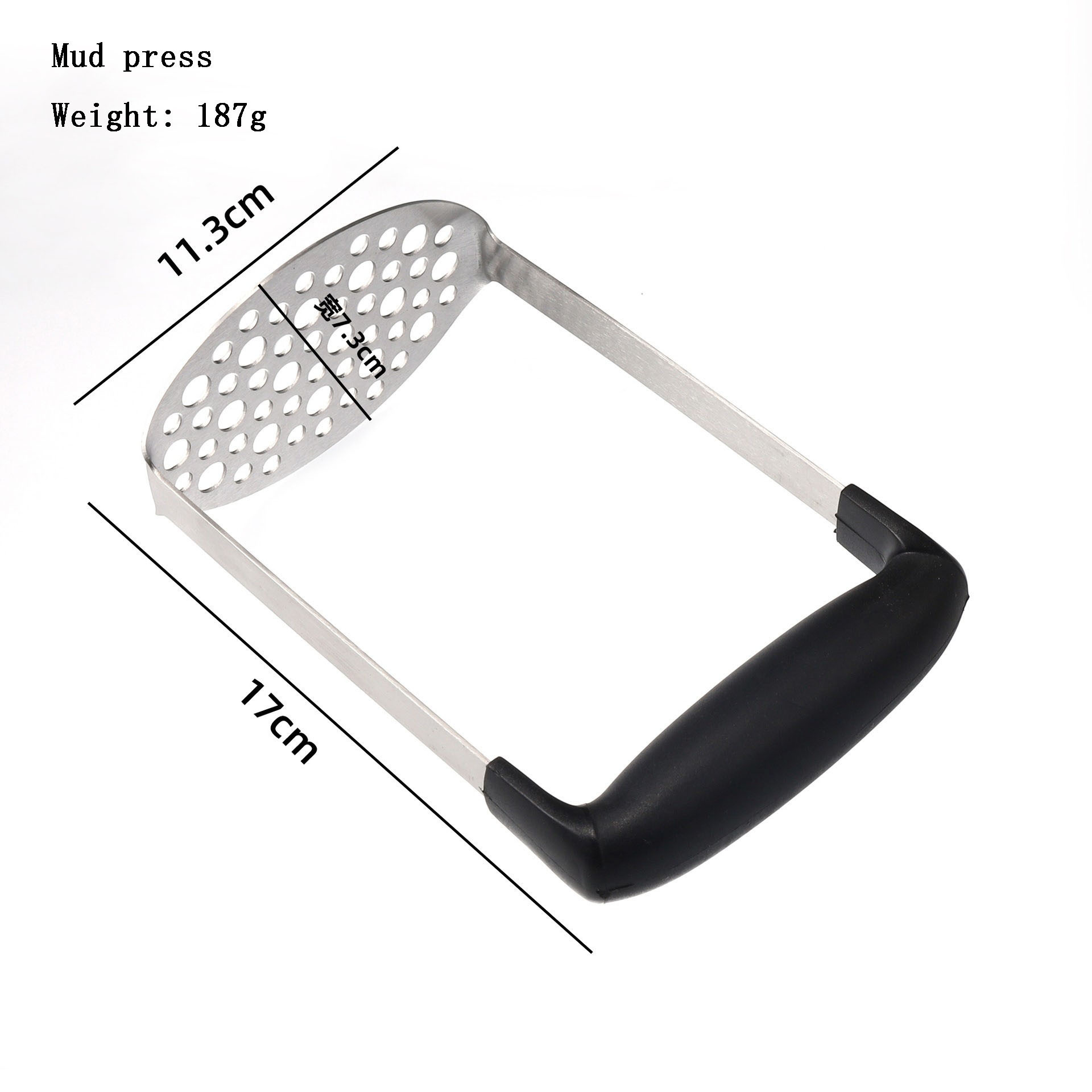 Stainless steel potato press manual potato press household mash mash tool Auxiliary food masher