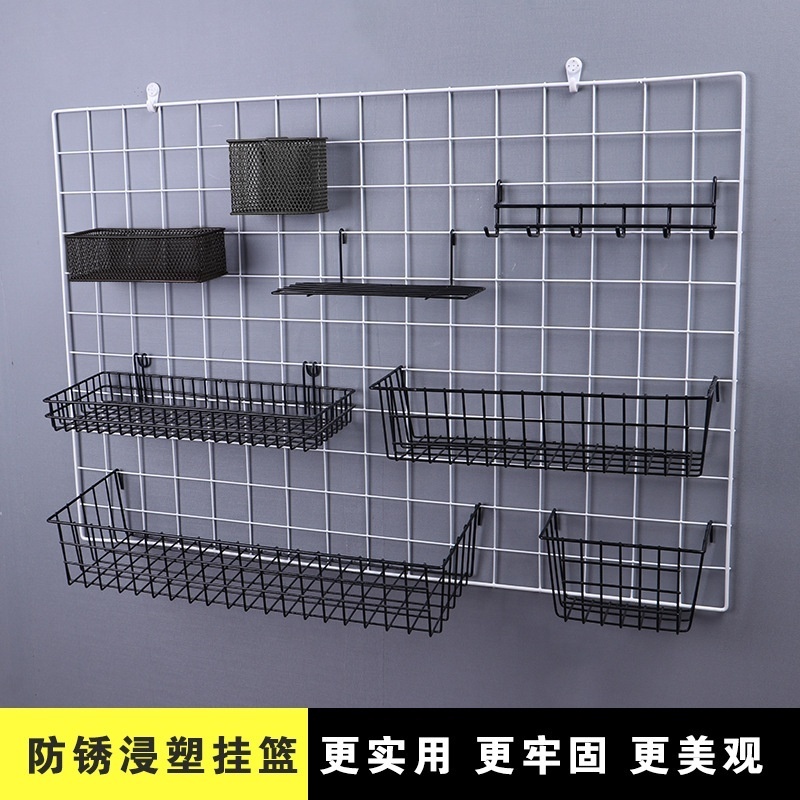 Manufacturers direct mesh hanging basket tray shelf storage basket different sizes multi-function storage basket