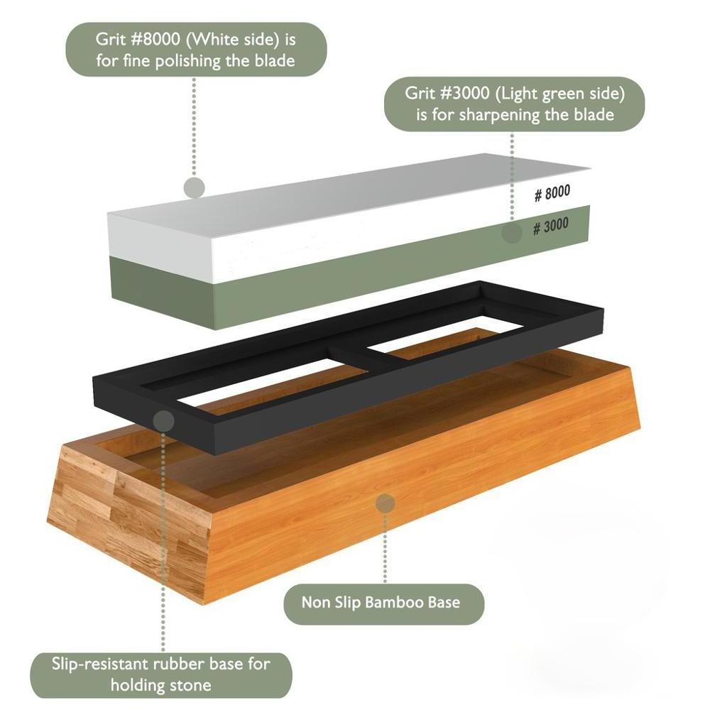 High Quality 3000 8000 Grit Whetstone Kitchen Knives Sharpening Stone