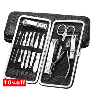 Low Price High Quality Stainless Steel Nail Clipper Kits Professional Portable Beauty Manicure Tools 12pcs Set