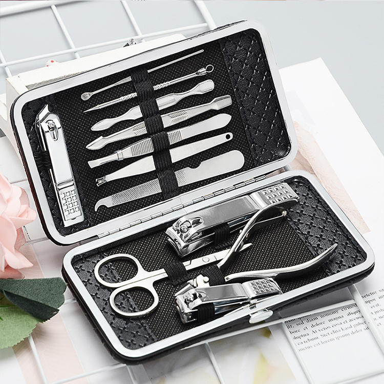 Low Price High Quality Stainless Steel Nail Clipper Kits Professional Portable Beauty Manicure Tools 12pcs Set