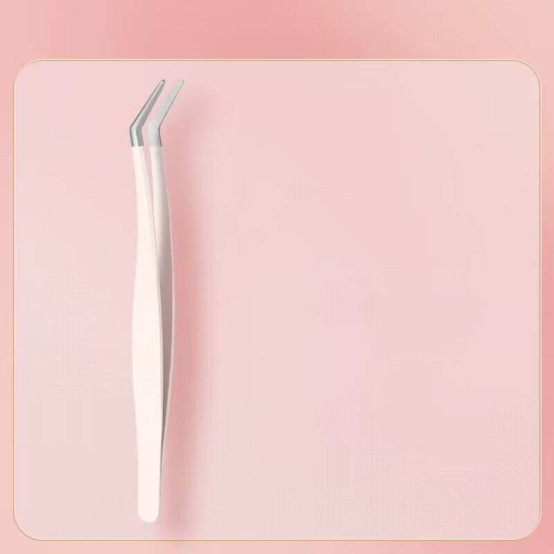 Custom Private Label Pink Plastic Lashes Applicator Tweezers Bulk Magnetic Lash Tweezers packaging False Eyelash Tweezers