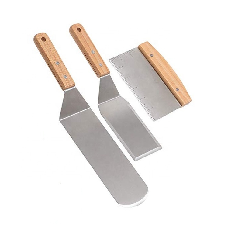 Multipurpose Stainless Steel Griddle Spatula and Scraper Set 4pcs SW-BT23