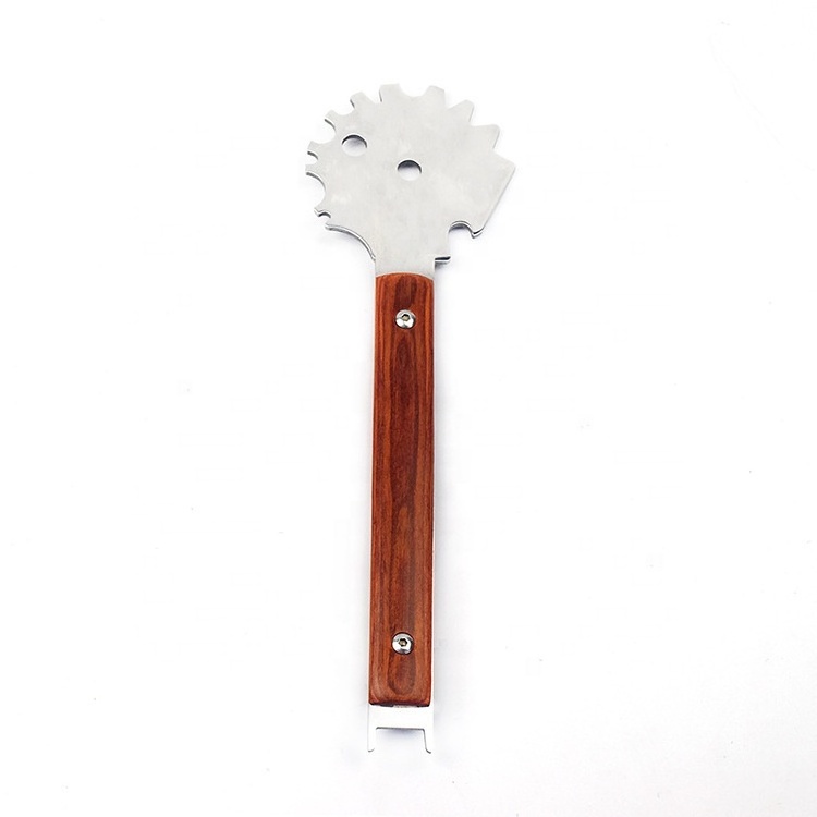 Wood Handle BBQ Grill Scraper And Cleaning Brush SW-BT402