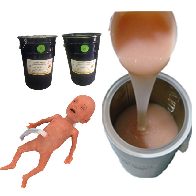 Low viscosity ultrasoft platinum cure silicone rubber for silicone dolls casting for medical training