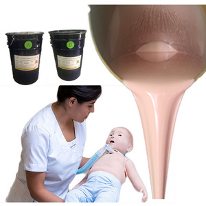 Low viscosity ultrasoft platinum cure silicone rubber for silicone dolls casting for medical training