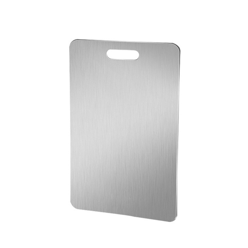 Rectangle Stainless Steel Chopping Blocks SS Kitchen Cutting Boards with Handle