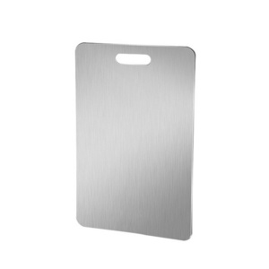 Rectangle Stainless Steel Chopping Blocks SS Kitchen Cutting Boards with Handle