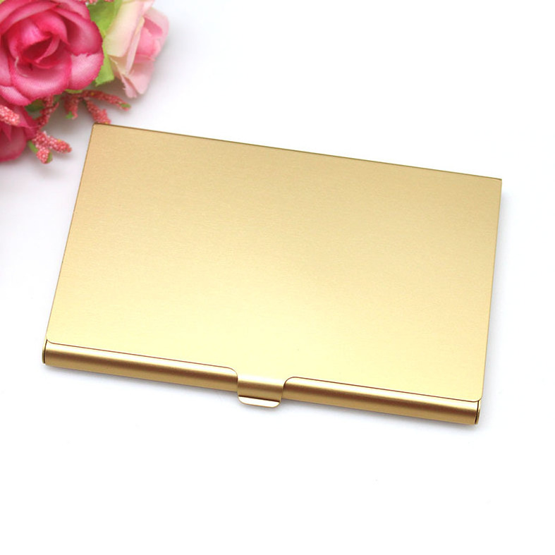 2024 Aluminium Customized 4X3 card case Custom logo For Designer Business Clip Luxury Metal Card Holder