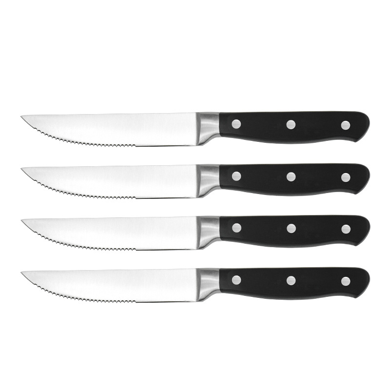 Serrated Steak Knives with High Carbon Stainless Steel Ultra-Sharp and Never Require Sharpening Serrated Steak Knife set