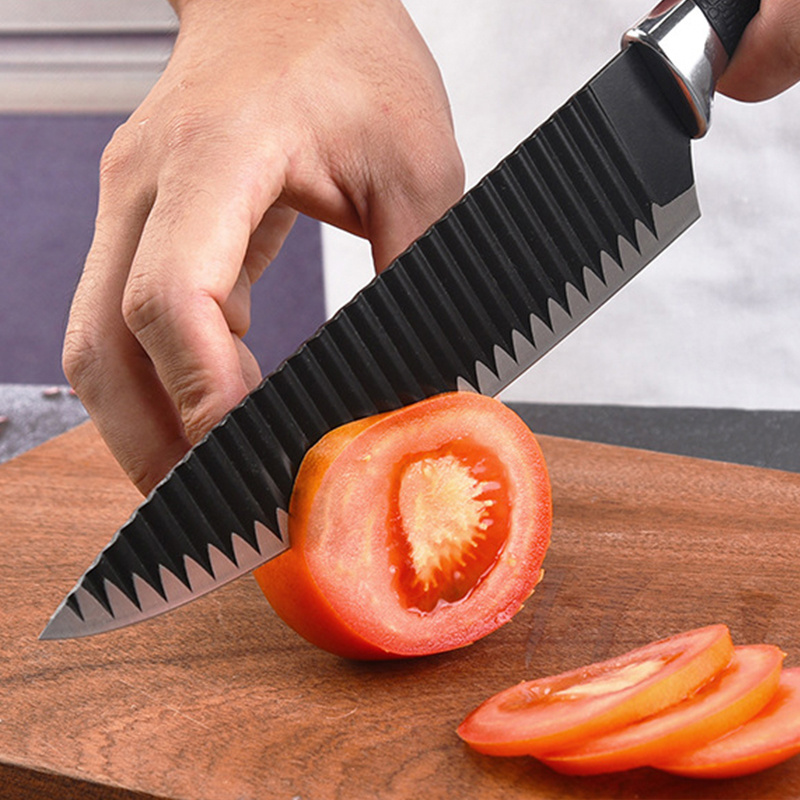 Innovation Unique Products New Ideas 2024 Stainless Steel 6 PCS Kitchen Knife Set With Scissor For Kitchen Accessories