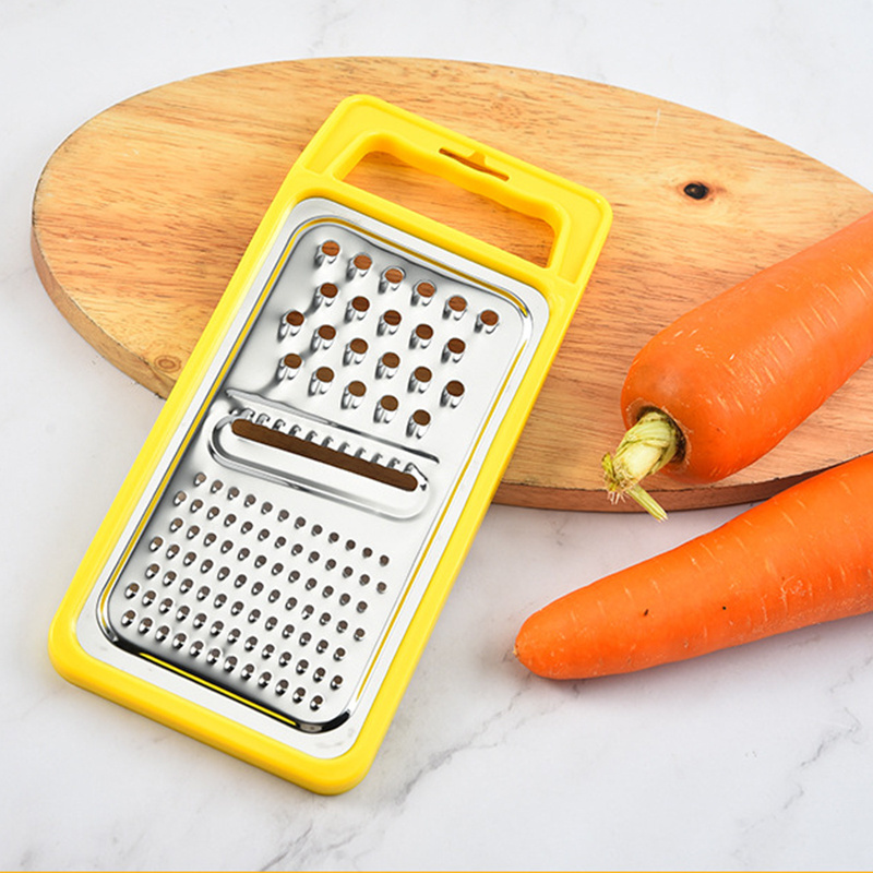 3 In 1 Stainless Steel Multipurpose Cheese Grater Shredder Sliced Shredded Grated Household Kitchen Tools Handle Design Food