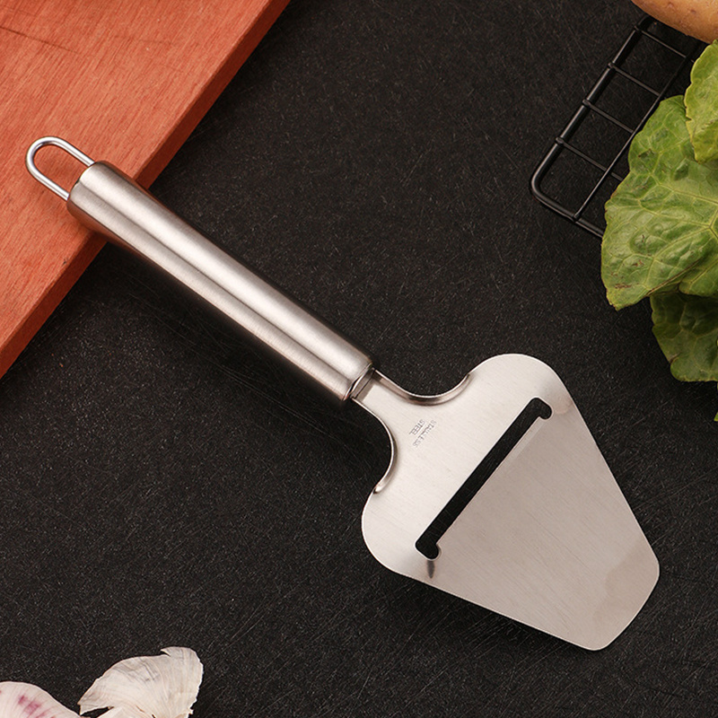 Small Kitchen Gadgets New Arrival 2024 Triangle Stainless Steel Cake Cheese Spatula Cheese Slicing Knife Grater