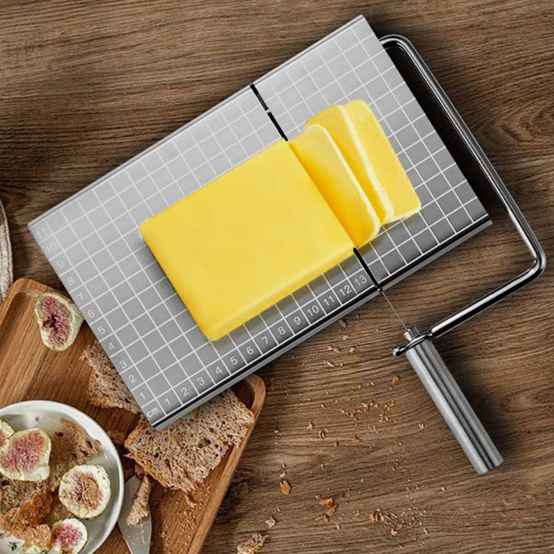 New Products 2024 Innovative Product Idea Complete Stainless Steel Cheese Cutter Cutting Board For Home Hotel Restaurant