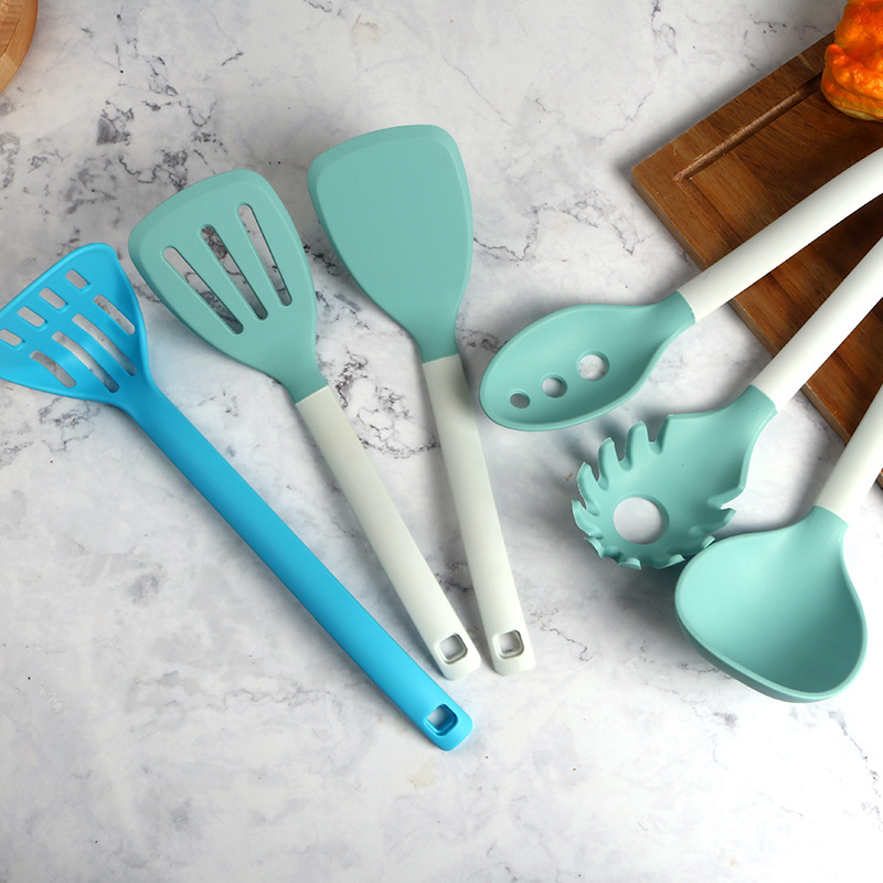 2024 New Kitchen Accessories Durable Food-Grade Silicone Nylon Utensil Set With Potato Masher In Box Packaging For Cooking