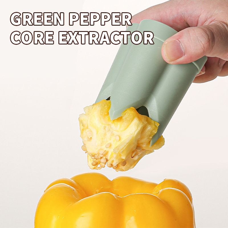 Multifunction Fruit And Vegetable Tool 2 In 1 Pepper Chili Bell Jalapeno Corer Seed Remover Pepper Chilli Cutter Corer Slicer