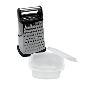 Cheese Grater Box Stainless Steel 4 Sides Cheese And Spice Graters For Vegetables Ginger Potatoes With Plastic Storage Case