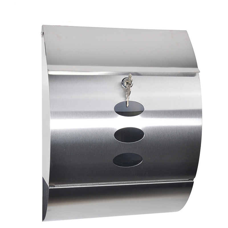 High quality popular mail boxes stainless steel outdoor house camber mailbox ready to ship mailing box