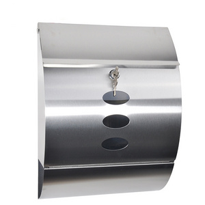 High quality popular mail boxes stainless steel outdoor house camber mailbox ready to ship mailing box