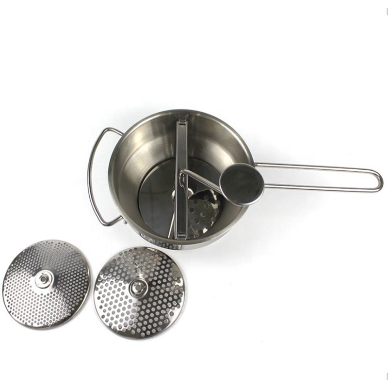 Hot sale stainless steel manual baby food processors mixer grinder easy clean easy assemble