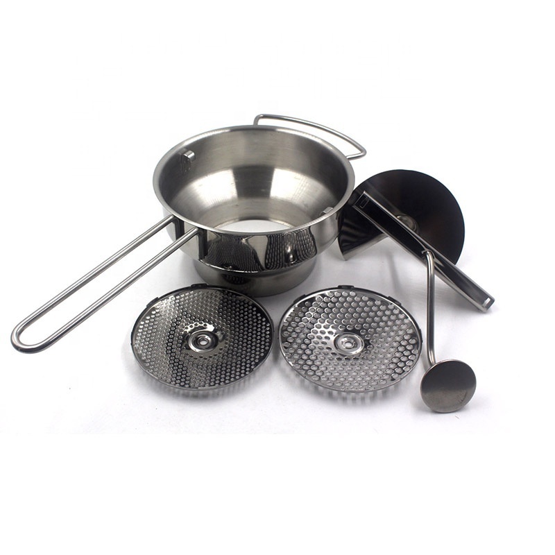 Hot sale stainless steel manual baby food processors mixer grinder easy clean easy assemble