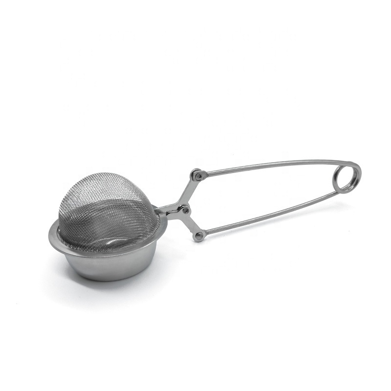 Silver Tea Strainer with Handle, Stainless Steel Tea Diffuser for Loose Leaf Tea