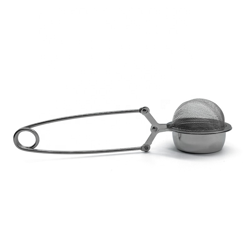 Silver Tea Strainer with Handle, Stainless Steel Tea Diffuser for Loose Leaf Tea