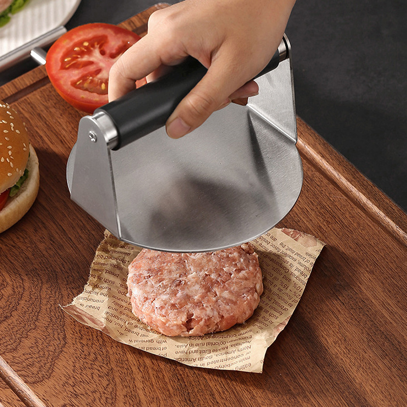 Stainless steel smashed hamburger press patty maker mold burger press for Steaks, Panini, Sandwich